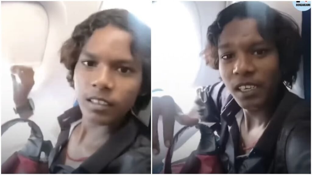 IndiGo फ्लाइट में खिड़की के पास बैठे नालंदा के वेल्डर शत्रुघ्न कुमार