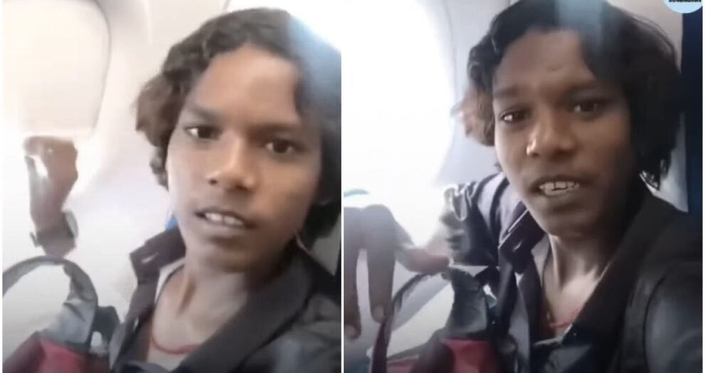 IndiGo फ्लाइट में खिड़की के पास बैठे नालंदा के वेल्डर शत्रुघ्न कुमार