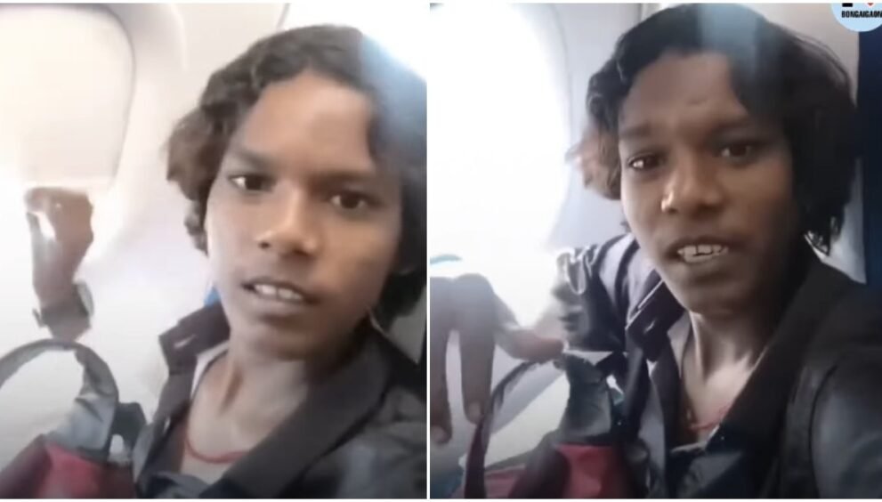 IndiGo फ्लाइट में खिड़की के पास बैठे नालंदा के वेल्डर शत्रुघ्न कुमार