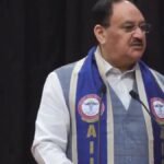 एम्स बिलासपुर के एक कार्यक्रम को संबोधित करते केंद्रीय रसायन एवं उर्वरक मंत्री जेपी नड्डा