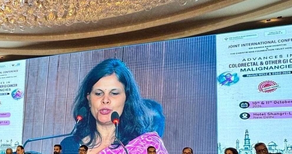 नई दिल्ली में एक चिकित्सा सम्मेलन को संबोधित करतीं केंद्रीय स्वास्थ्य सचिव पुण्य सलिला श्रीवास्तव