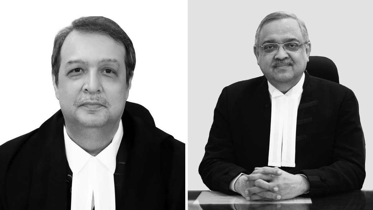 सुप्रीम कोर्ट के जस्टिस जे.बी. पारदीवाला और जस्टिस के.वी. चंद्रन की आधिकारिक तस्वीरें