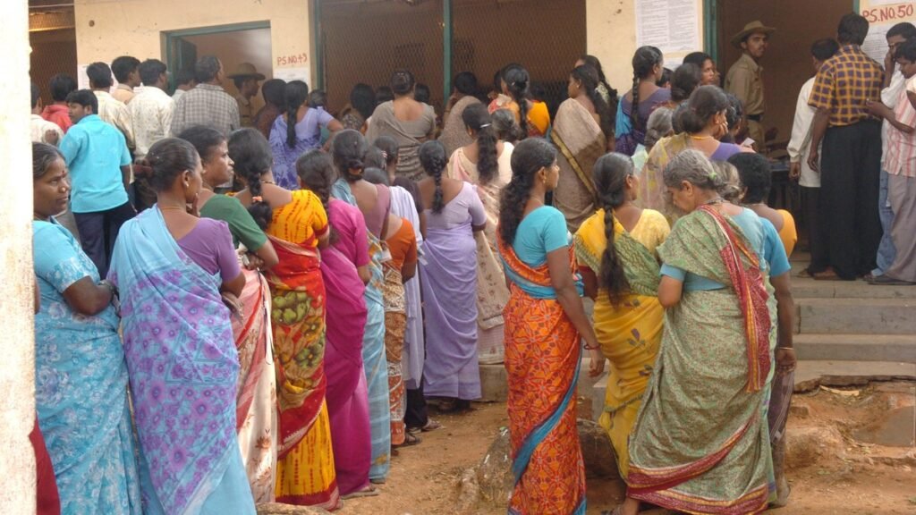 Bengaluru polling booth voters queue, file photo