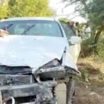 संगरूर के अलीशेर गांव के पास मनरेगा मजदूरों को कुचलने वाली क्षतिग्रस्त कार